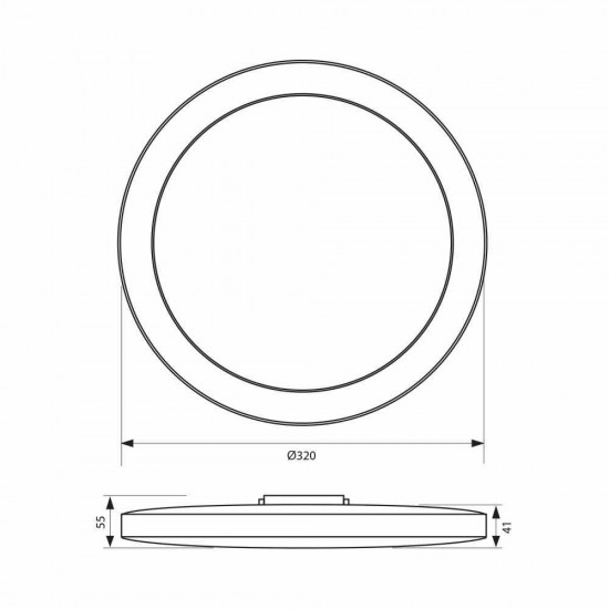 LED плафониера SIRI LED 24W 4000K IP44